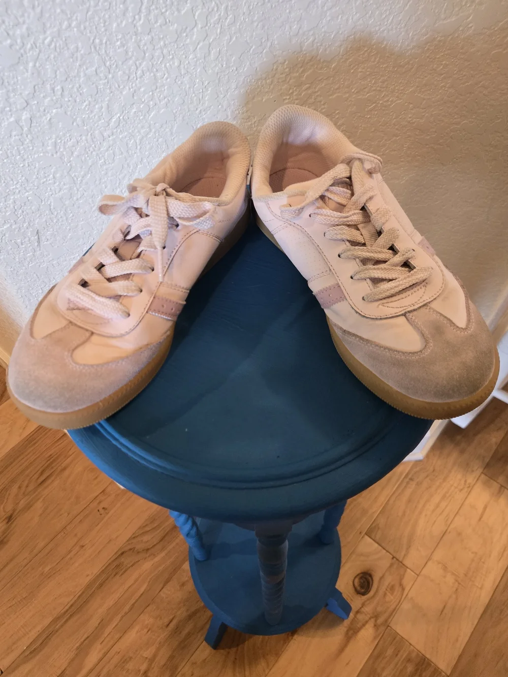 Skechers Girls Light Pink Lace-Up Casual Sneakers
